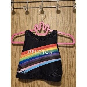 Peloton x With Pride Rainbow High Neck Sport Bra W/Rainbow,Size M